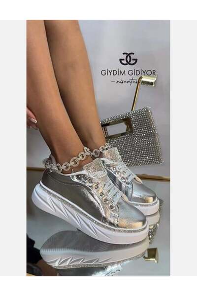 Giydim Gidiyor Shine Extreme Spor Ayakkabı Gümüş
