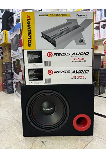REISS AUDIO Reıss 30cm Bass Soundmax 5 Kanallı Anfi Reıss Iki Takım 20cm Midrange