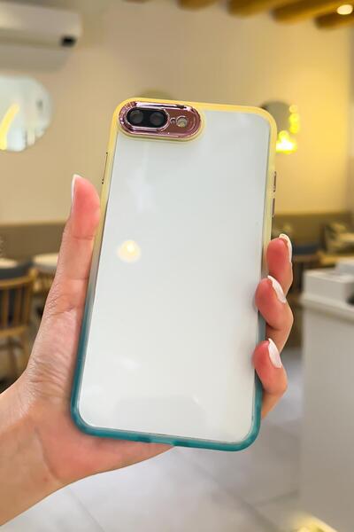 mooodcase İphone 8 Plus Uyumlu Kamera Lens Korumalı Gradient Silikon Kenar Şe...