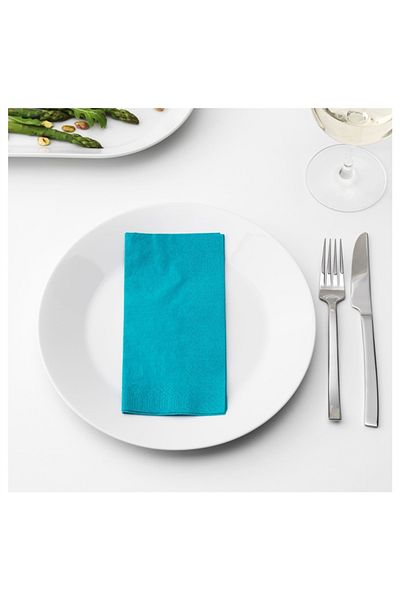 IKEA Turquoise Fantastisk Napkin - 40x40 Cm, 50 Pieces,20236262