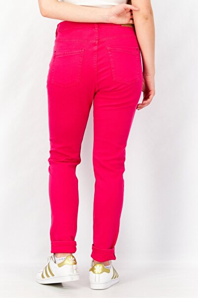Esprit Women Skinny Fit Stretchable Plain Denim Jeans, Dark Pink