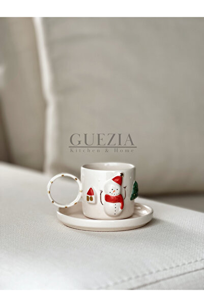GUEZIA 24K Gold Kardan Adam Fincan Yılbaşı Fincanı 100 ml 1 adet