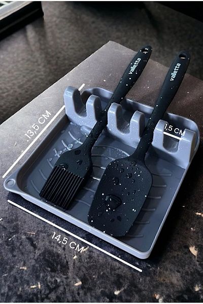 valletta Gray Gili Lid Tunic and Spoon Holder Set