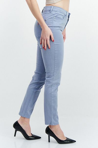 Guess Women Skinny Fit Solid Denim Jeans, Dusty Blue