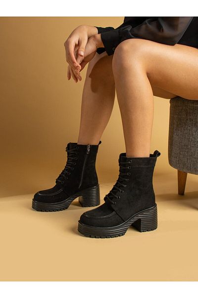 PATRON SHOES Γυναικείες μπότες Suede Lace Up