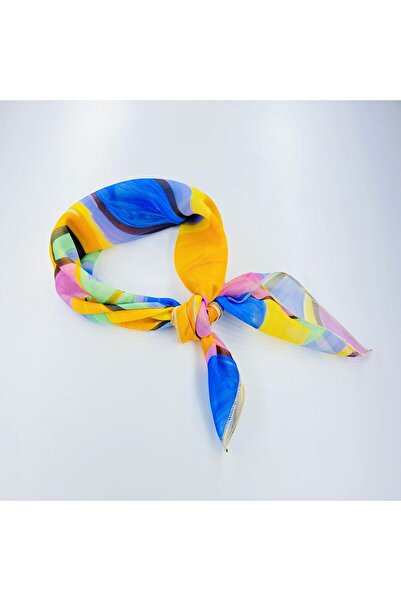 Tedz Collection وشاح مربع برتقالي منقوش بالتنقيط من PAREDORA