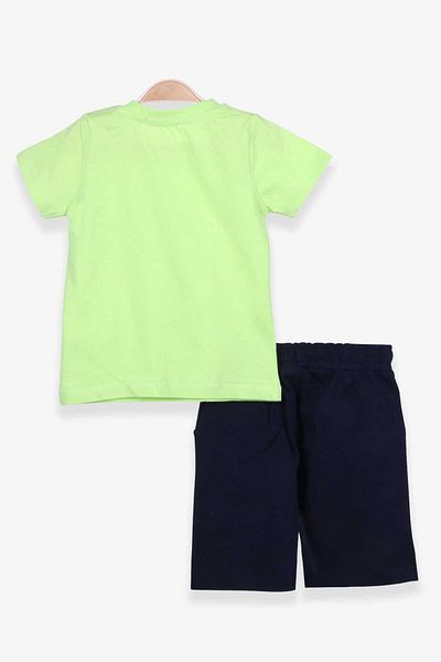 Breeze Baby Boy Shorts Set Polar Teddy Bear Printed 9 Months-3 Years, Pistachio Green