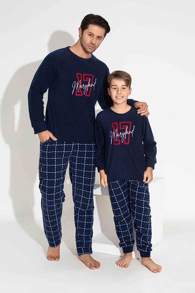 MEBA Ανδρικό σετ πιτζάμες από φλις Wellsoft Father-son (COMBINE YOU DO IT YOURSELF)