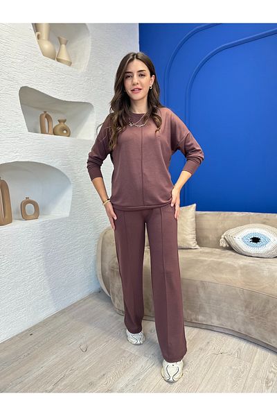 Devesta Moda Soft Modal Fabric Lycra Comfortable Casual and Stylish Bottom - Top Set Tracksuit Set