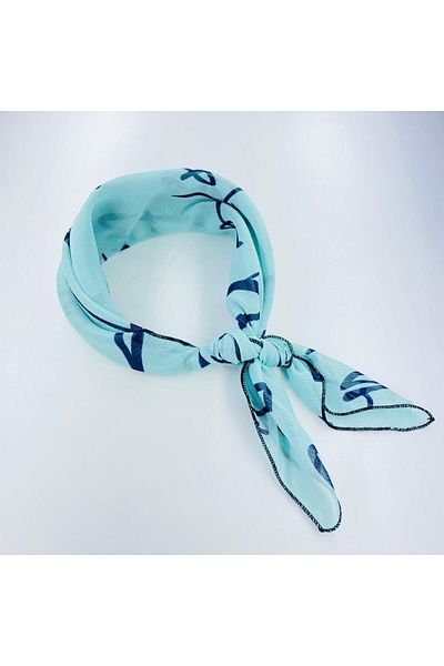 Tedz Collection PAREDORA Signature Turquoise Square Scarf