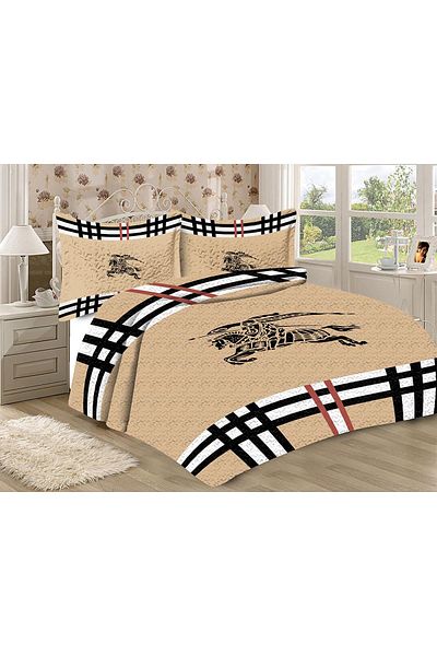 Doruklar Home Collection Modern Patterned Premium Quality Quilted Cotton Filled Velvet Bedspread Set