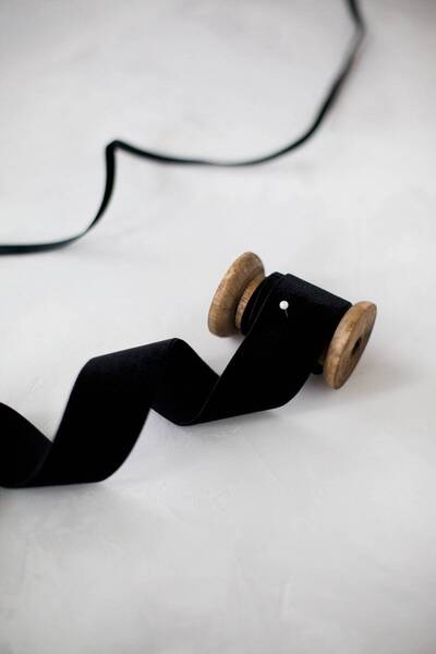 E Elmas Siyah Kadife Kurdele (3CM 5MT)