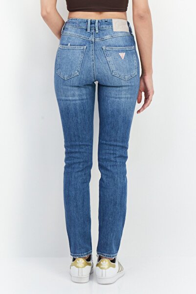 Guess Women Skinny Fit Wash Stretchable Denim, Blue