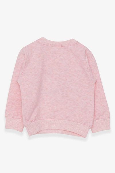 Breeze Girl's Sweatshirt Embroidered Sequin 1-4 Years, Salmon Melange