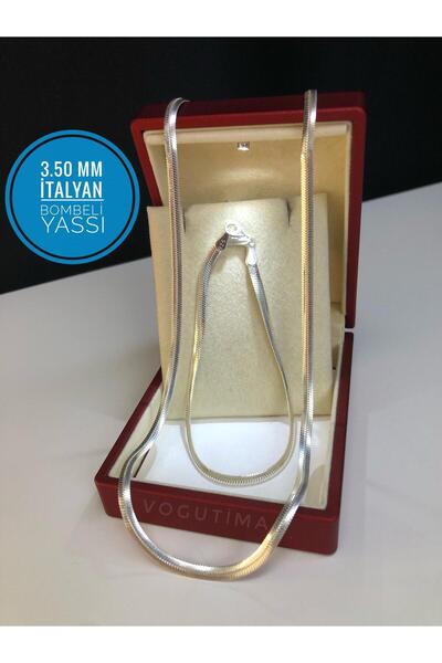 GWOMA Erkek Kadın Gümüş Set - 3.5mm Italyan Bombeli Ezme Set • Işıklı Kutuda ...