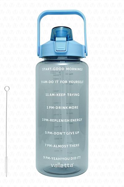valletta Figo Bpa Free Motivational Water Bottle 2 Lt Blue Water Bottle, Water Bottle, Water Bottle