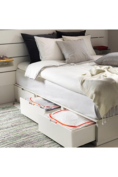 IKEA Κουτί με λευκό-πορτοκαλί πάρκο - 55x49x19 cm 50395382