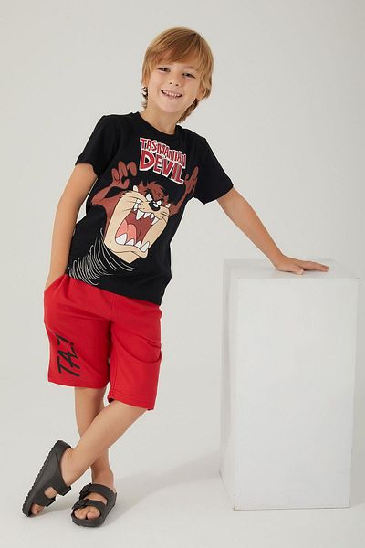ROLY POLY Looney Tunes 1571 Boy Bermuda Suit Black 2 Shorts Set