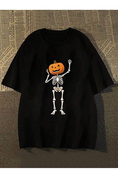 DAXİS Sportwear Company Halloween Pumpkin Printed T-Shirt