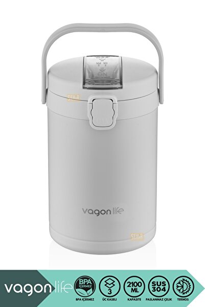 Vagonlife Bento 2100ml Lunchbox Yeni Koleksiyon 3 Kaseli 4-6Saat Termos Özell...