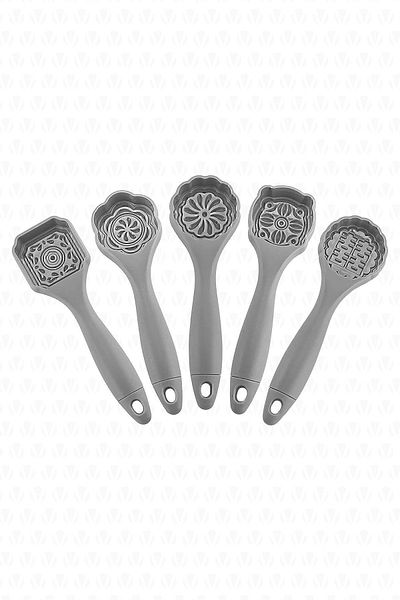 valletta Buxystorem Ozo Non-Flammable Non-Stick 5 Piece Cake Mold Set Gray Trendymx 999662