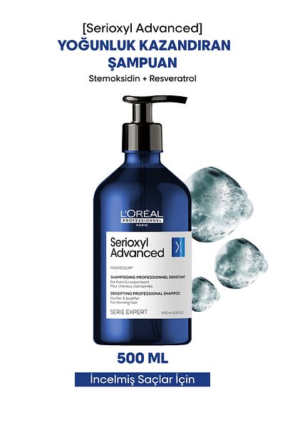 L'oreal Professionnel Serioxyl Expert 500 Ml - Thinning Hair Strands Shampoo that Gives Density