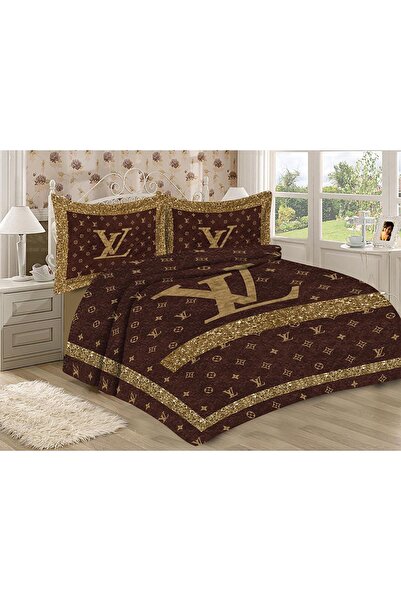 Doruklar Home Collection Set cuvertură de pat din catifea căptușită din bumba...