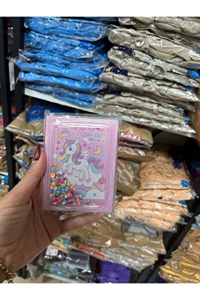 BALON HOME Sevimli Unicorn Tasarımlı Çizgili Defter - Notlarınızı Renklendirin