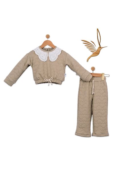 lorio kids set dublu crop cu guler pentru bebeluși