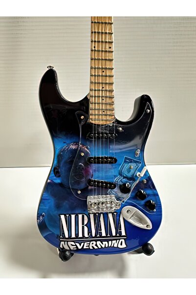 FG KONNİCHİWA Nirvana Rock Müzik Grubu Elektro Gitar El Yapımı Ahşap Minyatür...
