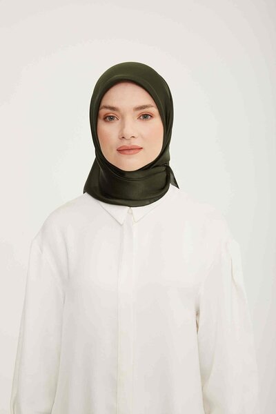 Armine تريند وشاح شيفون بلون أخضر داكن جان جان 828