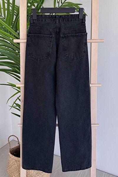 Ka Hijab Yüksel Bel Straight Fit Jean - Antrasit