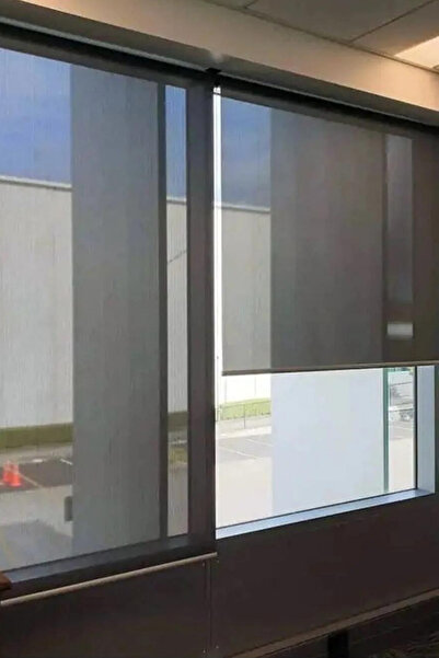 Özel Jaluzi Antrasit Sun Screen Stor Perde 1. Kalite Sun Screen Perde
