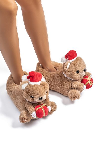 Twigy Кафяви чехли с животни - Дамски Regalo 36/41