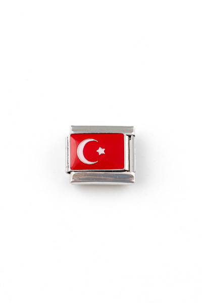 Sortie Aksesuar Türk Bayrağı AyYıldız Figürlü Paslanmaz Çelik İtalyan Charm B...