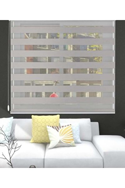 Özel Jaluzi Ithal Gri Düz Zebra Stor Perde