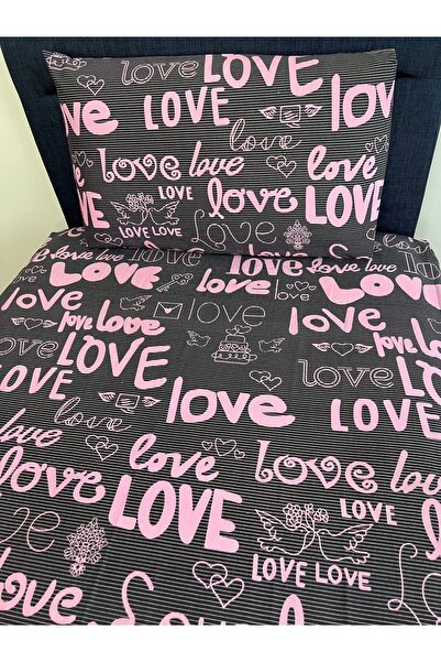 Touch Love Patterned Fitted Elastic Sheet Set - Single and Double