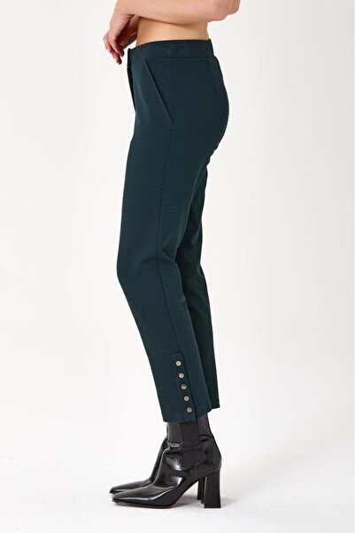 İKİLER Beli Lastikli Paçası Çıtçıtlı Pantolon 245-2009