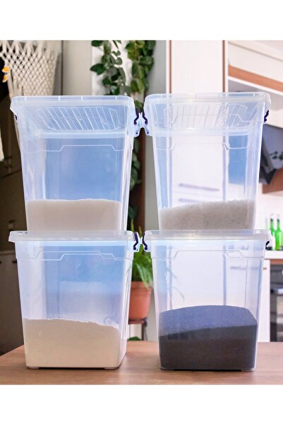 biedda 15 litre Plastik Kilitli Kapaklı Dikey Derin Saklama Düzenleme ve Depo...