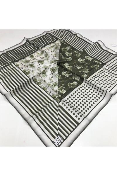 Levidor Μεταξωτό μαντήλι με πράσινο σχέδιο 20398