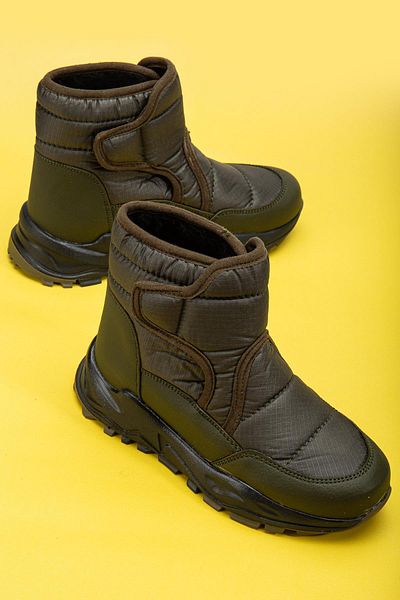 Dilimler Ayakkabı Şirinç Young Orthopedic Velcro Parachute Khaki Boy Boots