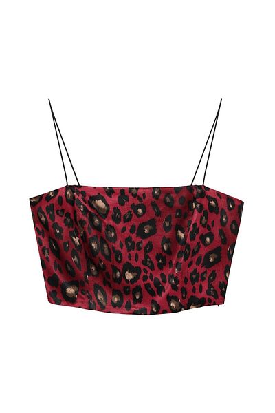 Quzu Bluză din satin burgundy