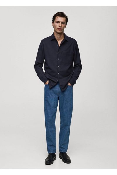 MANGO Man Regular Fit 100% Wool Shirt
