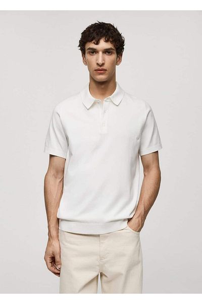 MANGO Man Koszulka polo z cienkiej tkaniny