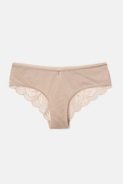 Tchibo Women 2 Magic Cut Brazil Panty, Beige