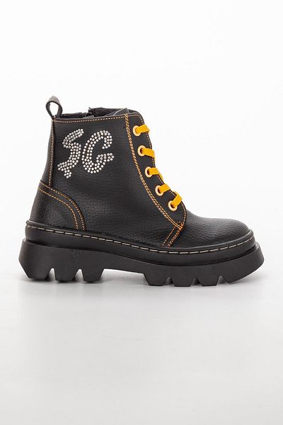 Dilimler Ayakkabı Şiringenç Orthopedic Bound Zippered Leather Yellow Girl's Boots