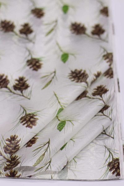 demontecraft Pinecone patterned tissue paper is 50x70, 10 pieces