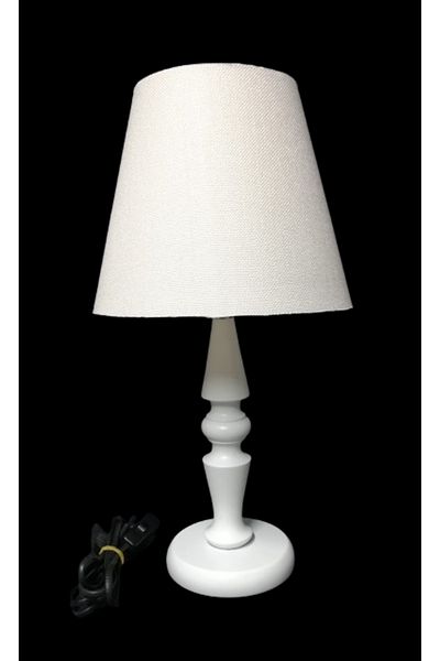 TEKAY AYDINLATMA Bedroom Lampshade with Wooden Legs Natural Legs Dark Walnut Legs
