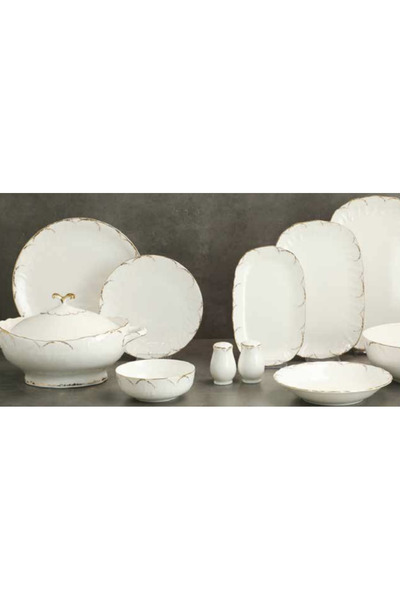 EVALIZA Queen’s Gold 60 Parça Yemek Takımı