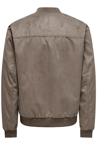 Only & Sons ONSLUCAS Σκούρο Μπεζ Fake Suede Bomber - Otw 22027463